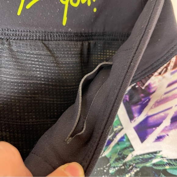 Reebok CrossFit Athletic Shorts Lined Running Photo Collage Avocado Palm Sports - Picture 7 of 7